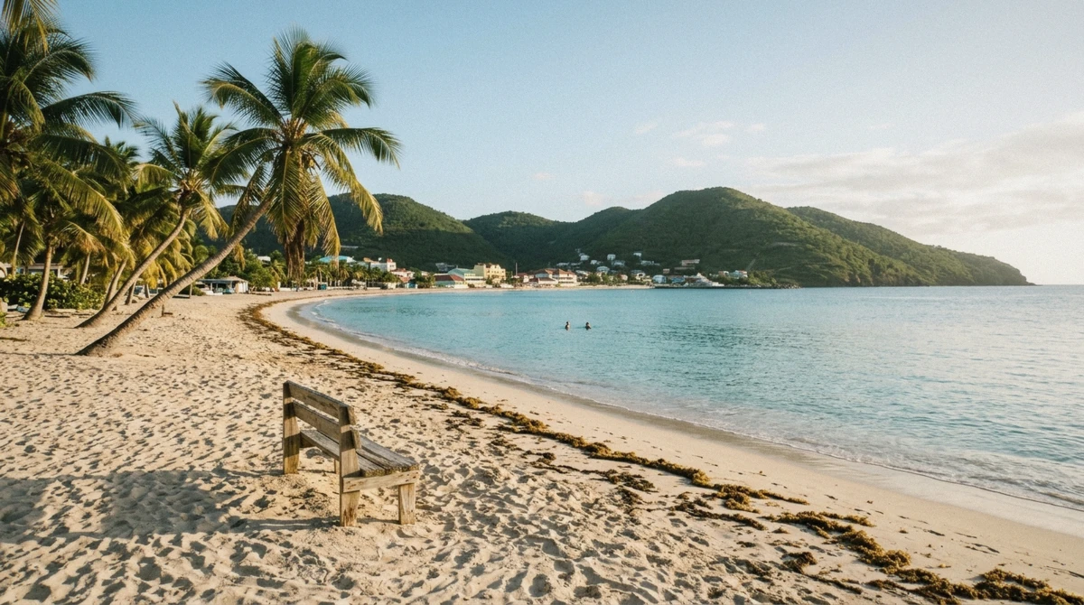 Calm morning light over Great Bay near Philipsburg during the dry season, the best time to visit Sint Maarten